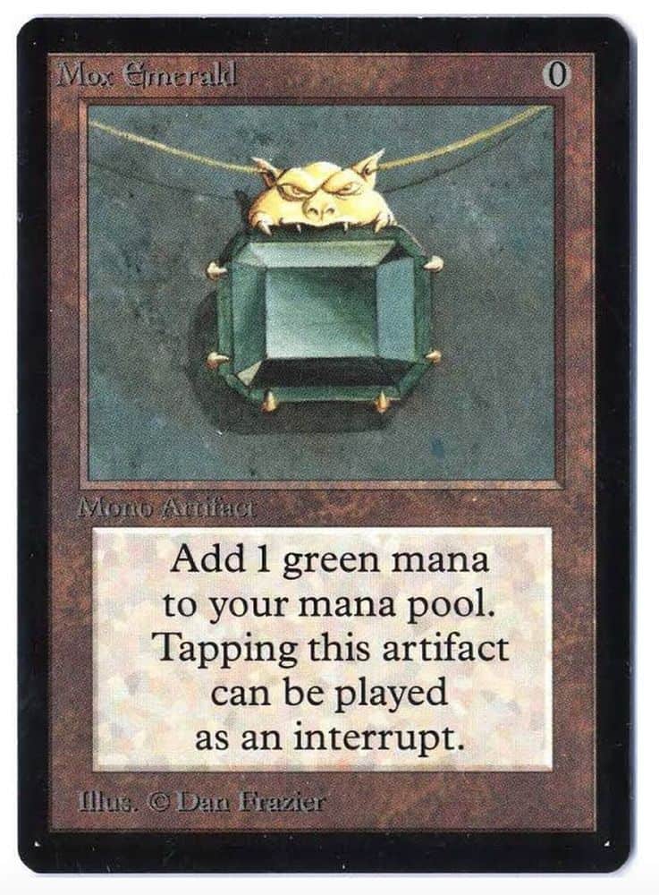 Les cartes Magic The Gathering les plus chères - Mox Emerald