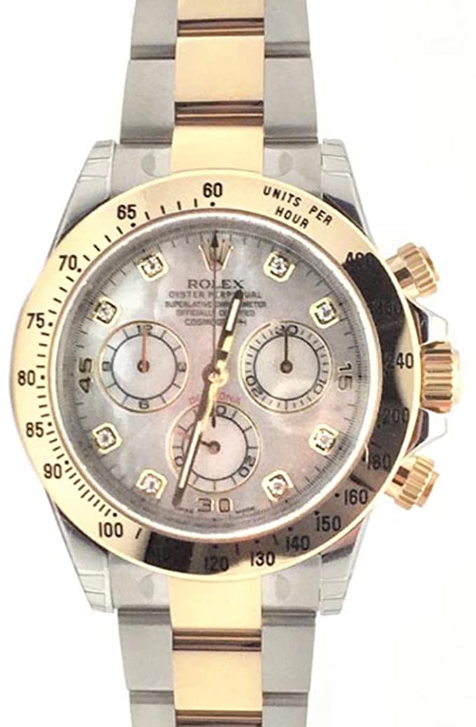 Montre Rolex Cosmograph Daytona 40 Nacre Diamant Cadran Or Bracelet 116503