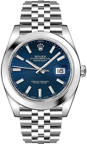 Montre Homme Rolex Datejust 41 Cadran Bleu en Acier sur Bracelet Jubilee 126300